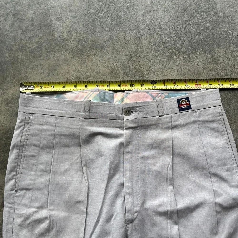Vintage 70s/80s farah light grey/white trouser pants Scovill zipper 36